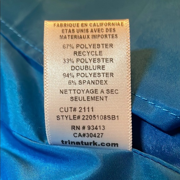 Trina Turk Blue Asymmetrical Blouse - Picture 8 of 8